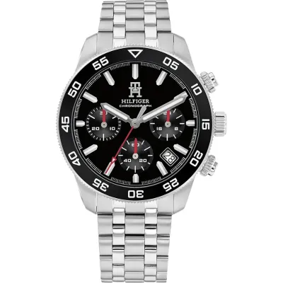 Tommy Hilfiger Black Dial Quartz Chronograph Watch